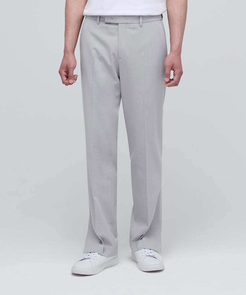 MUSINSA STANDARD Semi-Wide Slit Hidden Banding Slacks [Light Gray]