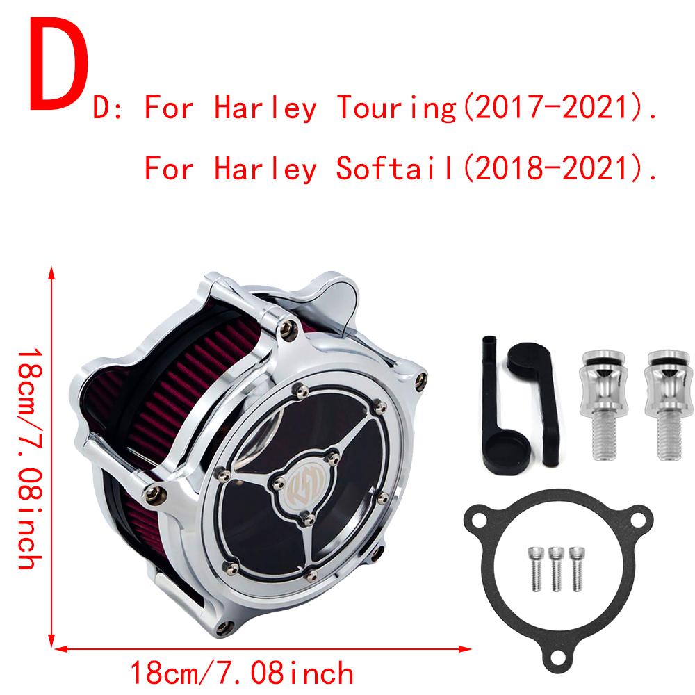 RSD Clarity Air Cleaner Intake Filter Chrome For Harley Sportster Iron 883 1200 Dyna Softail FXSTC Fat Bob Touring FLHT FLHTC
