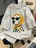 2026 Summer Retro Unisexs Dalmatian Print Tshirt Unisex Cotton And Breathable Short Sleeve Loose Casual Unisex Y2k Streetwear