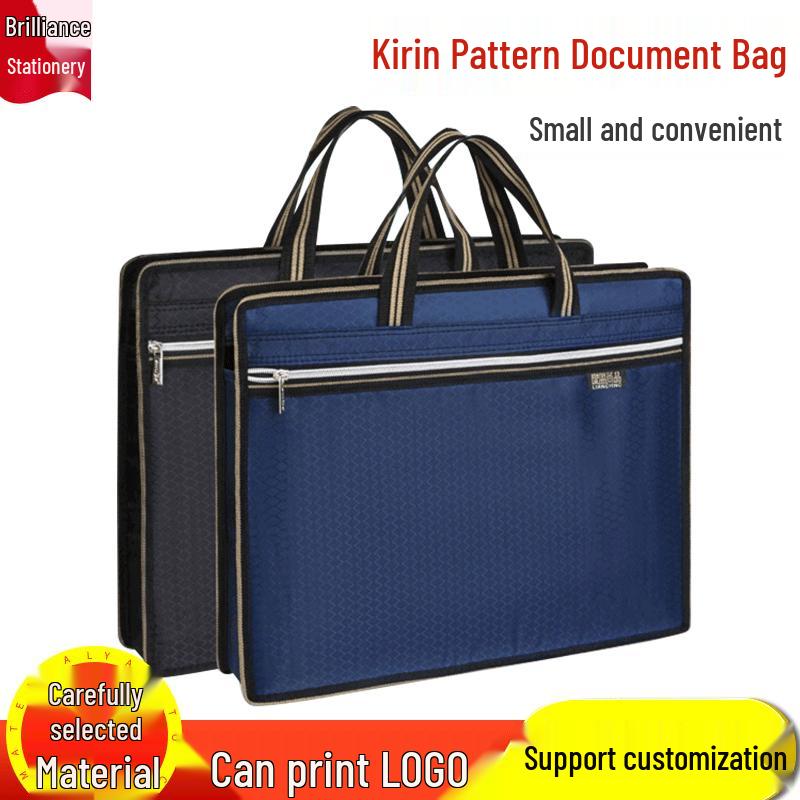 A4 Double Layer Document Bag - Large Capacity, Custom Logo A4
