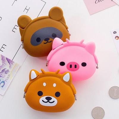 Cute Animal Mini Soft Buckle Girl Wallet Cartoon Silicone Coin Purse Kids Gift