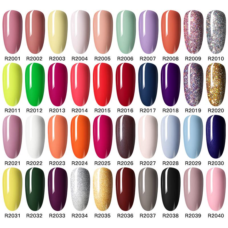 ROSALIND 7ml UV Gel Nail Polish Base And Top Coat Soak Off Nail Art Decorations UV/LED Lamp
