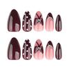 Ladybug Red French Tip Polka Dot Almond False Nails