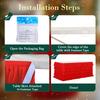 Red Tulle Table Skirt for 6ft/9ft Rectangle Tables Wrinkle Free Ruffled Tablecloths for Baby Shower Party Wedding Birthday Cake Dessert Table Decor