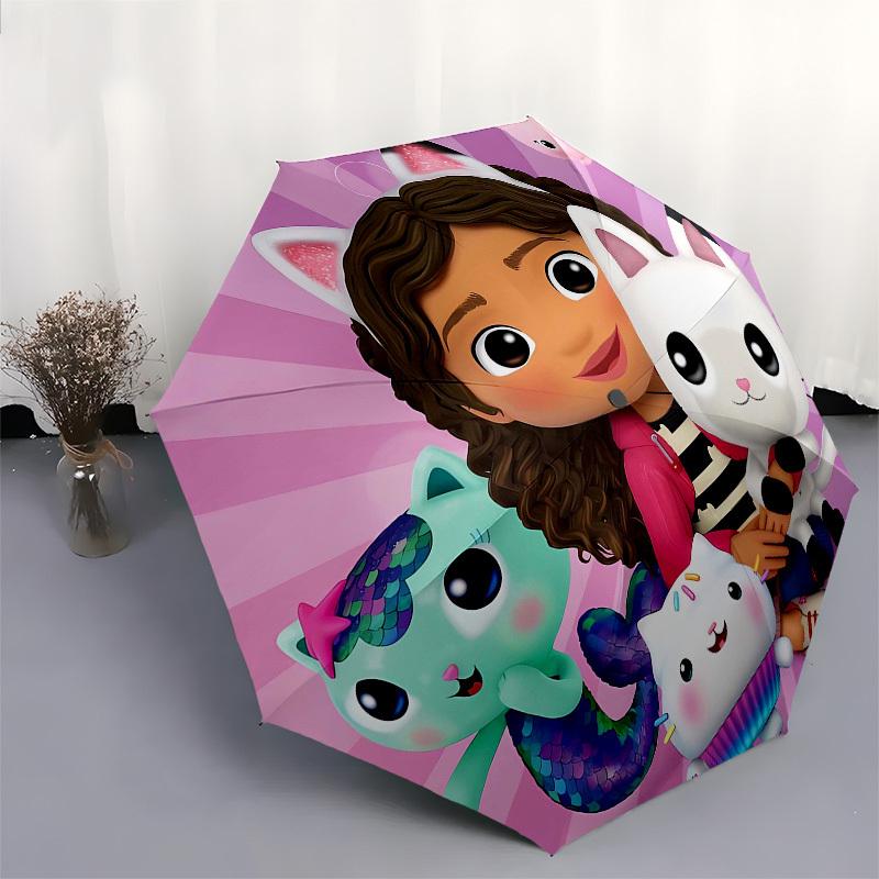 Gaby's Dollhouse Automatic Opening and Closing, 8 Rib Structure Portable Umbrella, Suitable for Men and Women In All Seasons Perfect Gift F