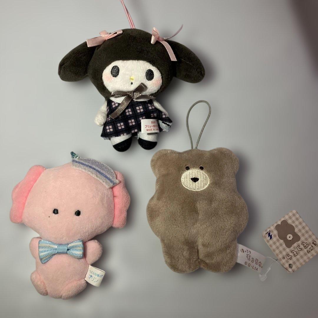 [Bulk sale] Sanrio My Melody Mokomoka round eyes mascot 3 items