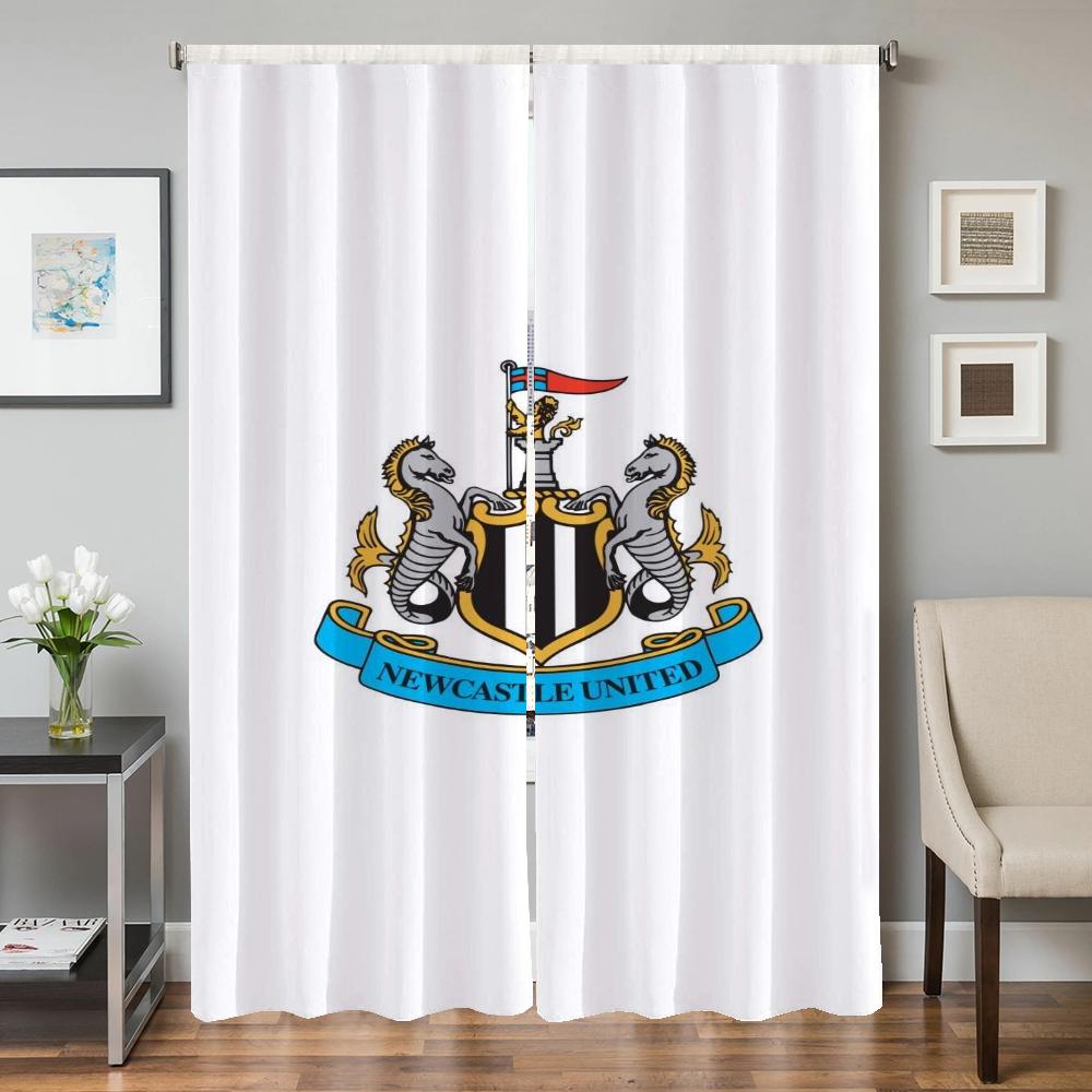 

Кухонні штори для вітальні 2 штуки затемнюючі штори штора на двері Н-ньюкасл Юнайтед ФК прикраса спальні перегородка для дому W96xH137cmx2pcs-CL
