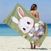 Cartoon Carrot Bunny Beach Towel Patterned Sunscreen And Windproof Suitable For Swimming Pool Camping Travel Blanket