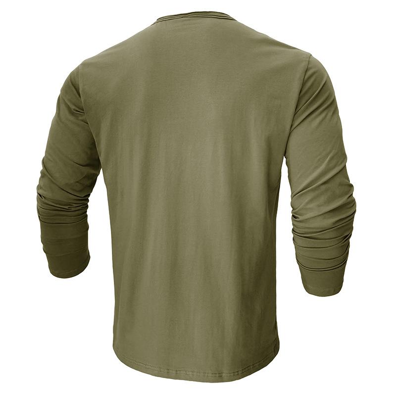 Men's Long Sleeve T-Shirts Soft Stretch Cotton Tees Crew Neck Basic Casual T-Shirt Workout Moisture Wicking Tops Male Athletic Breathable Tee Shirts