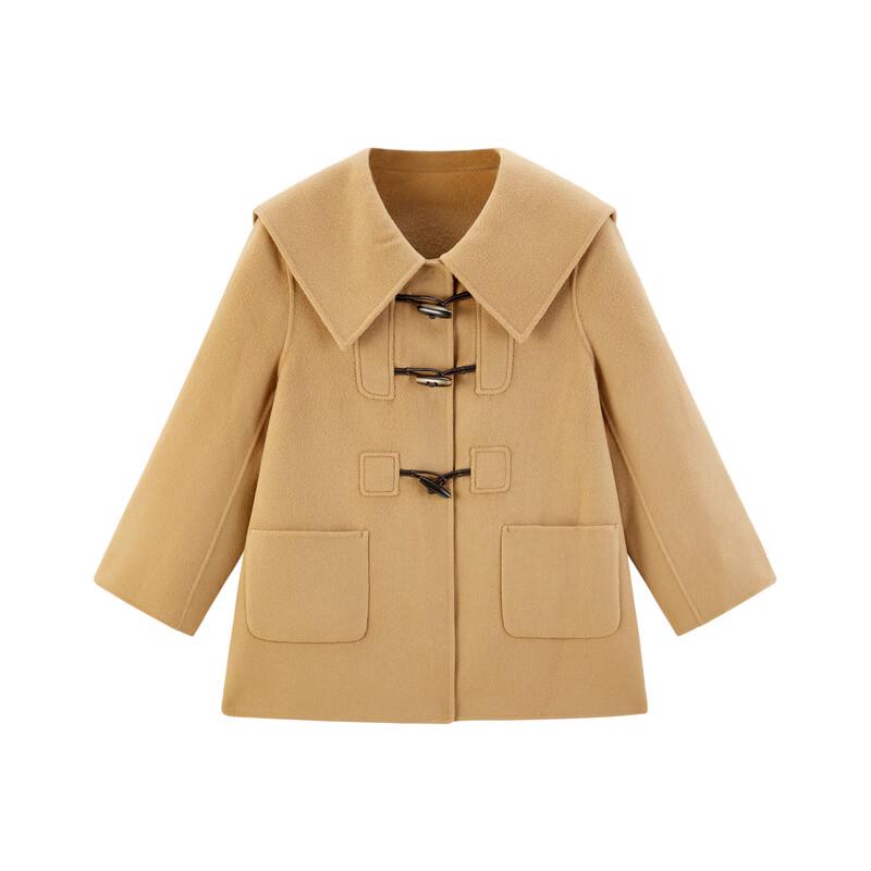 

Leding Academy Style 100% Wool Lapel Overcoat L