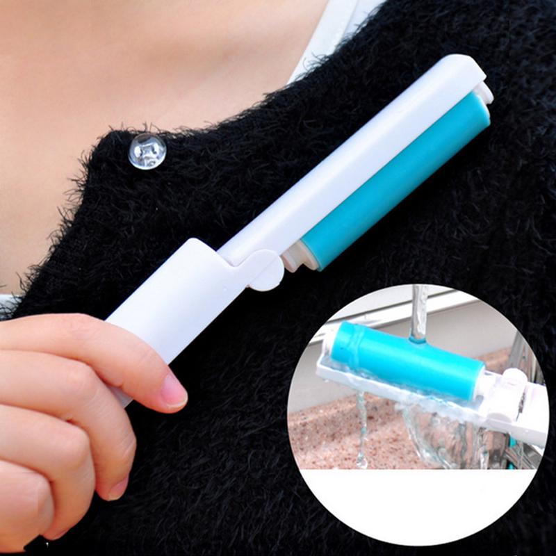 Sticky Portable Clothes Lint Roller with Cover Washable Dust Roller for Wool Sheets Clothes Fluff  Pet Hair Cleaning Tools Home