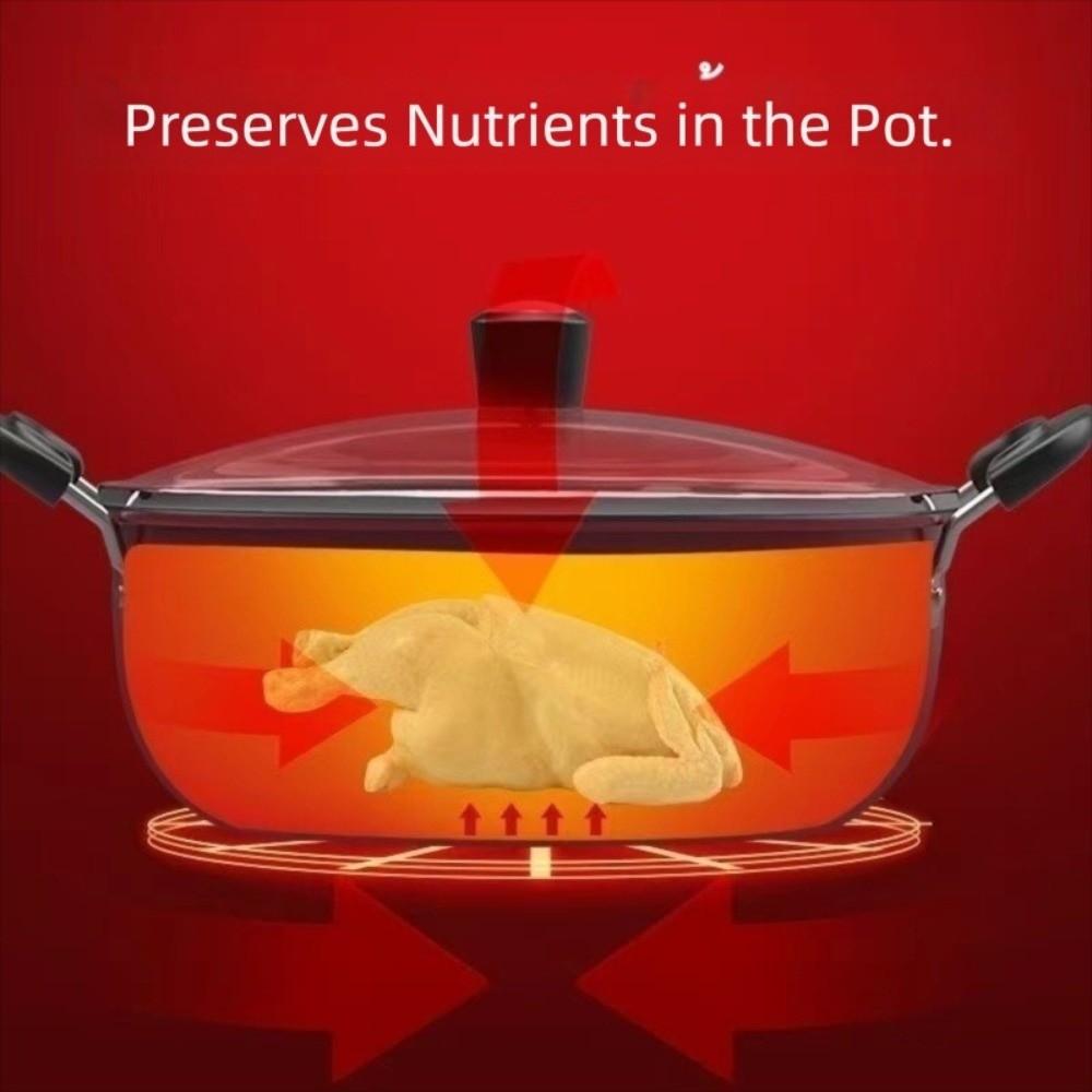 Non Stick Soup Stew Broth Pot Diamond Frying Pan Skillet Cast Iron Pot  Gas Induction Cooker