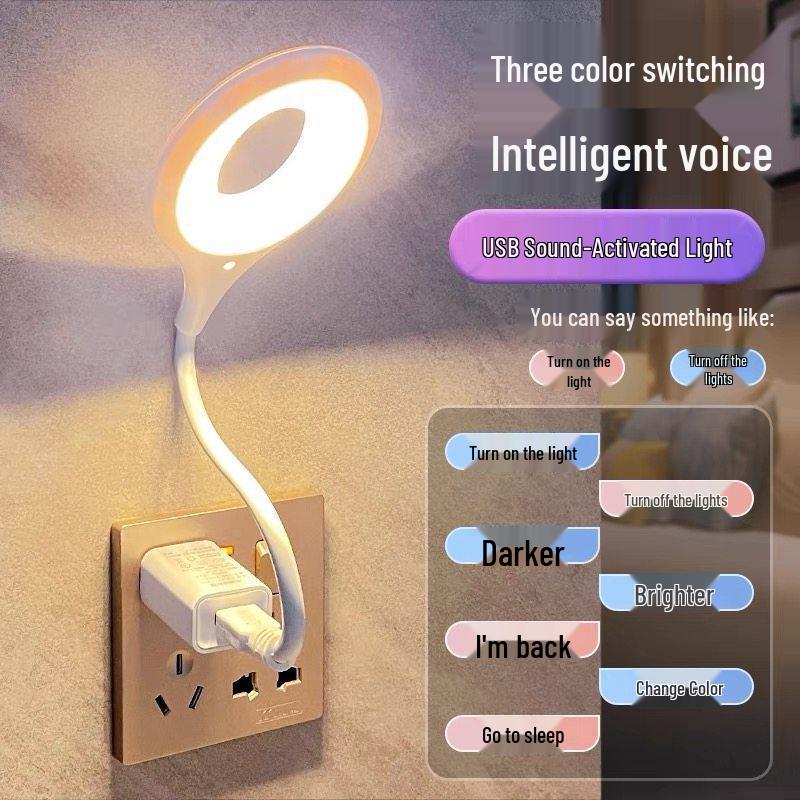 

Voice-Activated Smart Night Light: Bedside Lamp with Voice Control and Ambient Lighting for Sleep Default