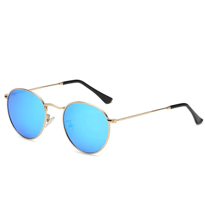 Retro Small Round Hippie Sunglasses Fashion Circle Metal Frame Sun Glasses Disco Party Candy Color Lens Eyewear for Women Men