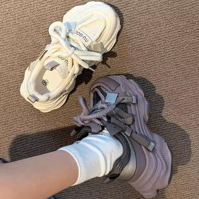 Best-selling Dad Shoes for Women New Height-increasing and Versatile Thick-soled Casual Sports Shoes