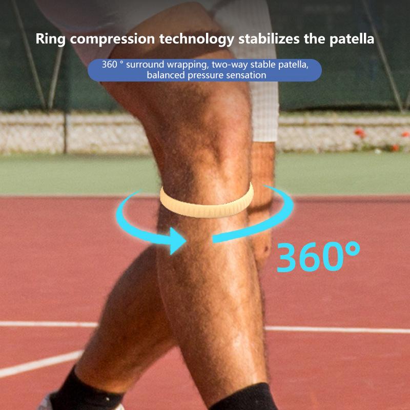 Silicone Patella Strap Knee Brace Pain Relief Knee Joint Band Thin Knee Stabilizer Strap Basketball Running Soccer Knee Band