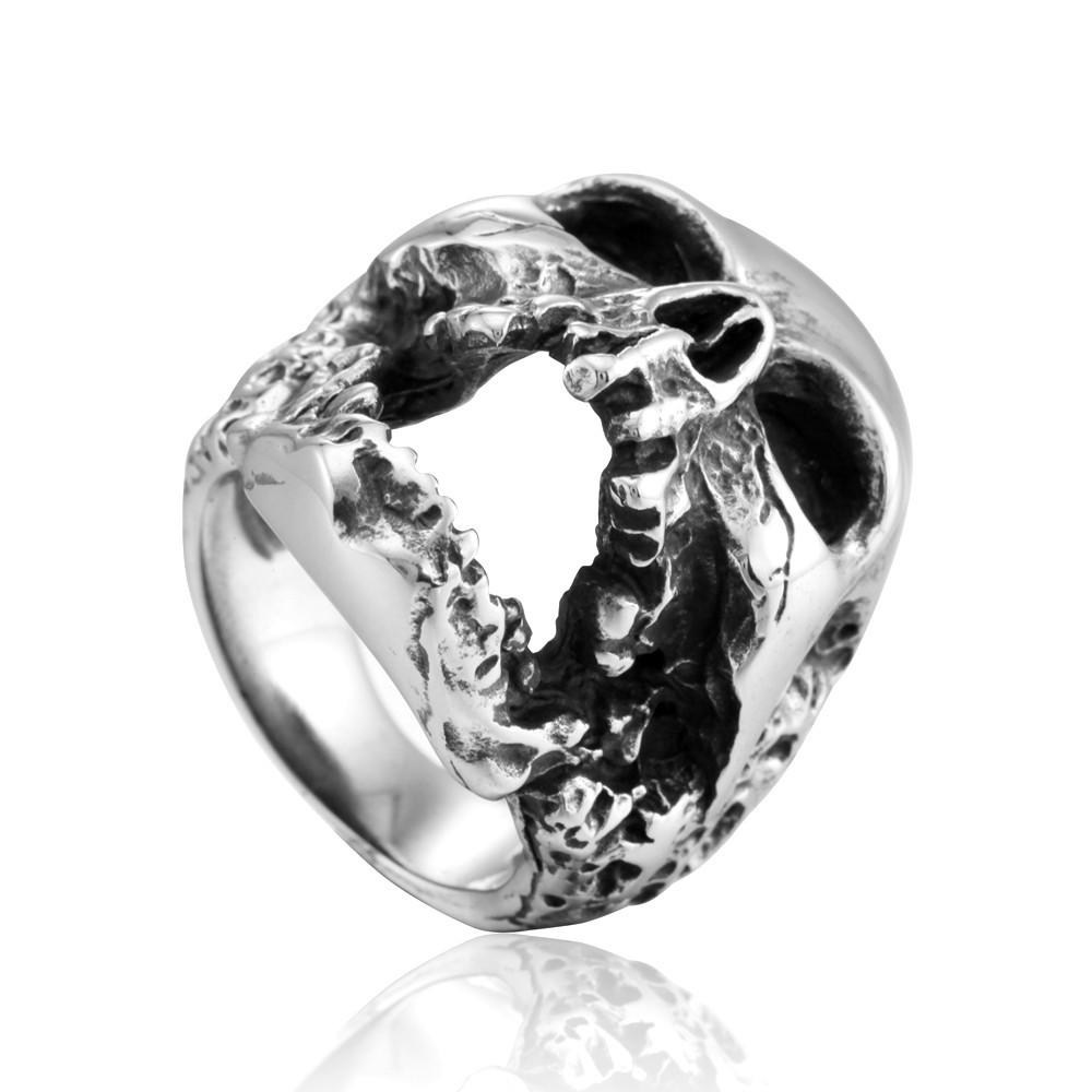 New Jewelry Punk Style Skull Ghost Head Ring Jewelry