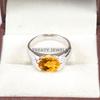 Citrine Oval Cut Gemstone With 925 Sterling Silver Ring For Men's #A966 JL375669280609