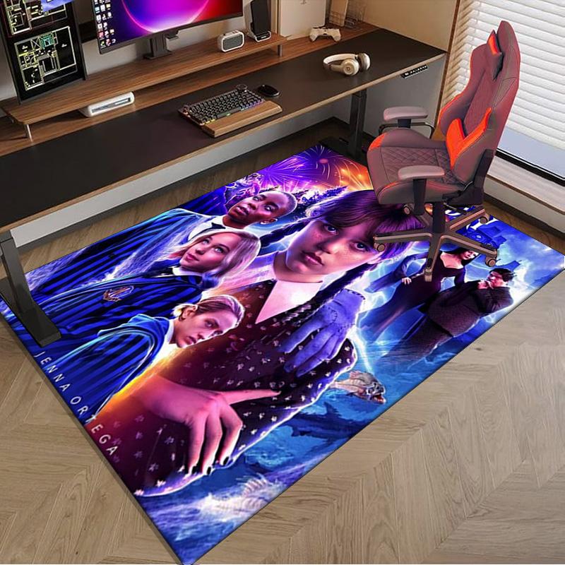 Wednes-day Gothic Family Reunion Carpet, Chair Rug,Rug for Office Bedroom living rooms, Doormat decor Fan Gift Christmas Gift