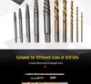 10-Piece Screw Extractor Set with Iron Box and Imperial Drill Bits