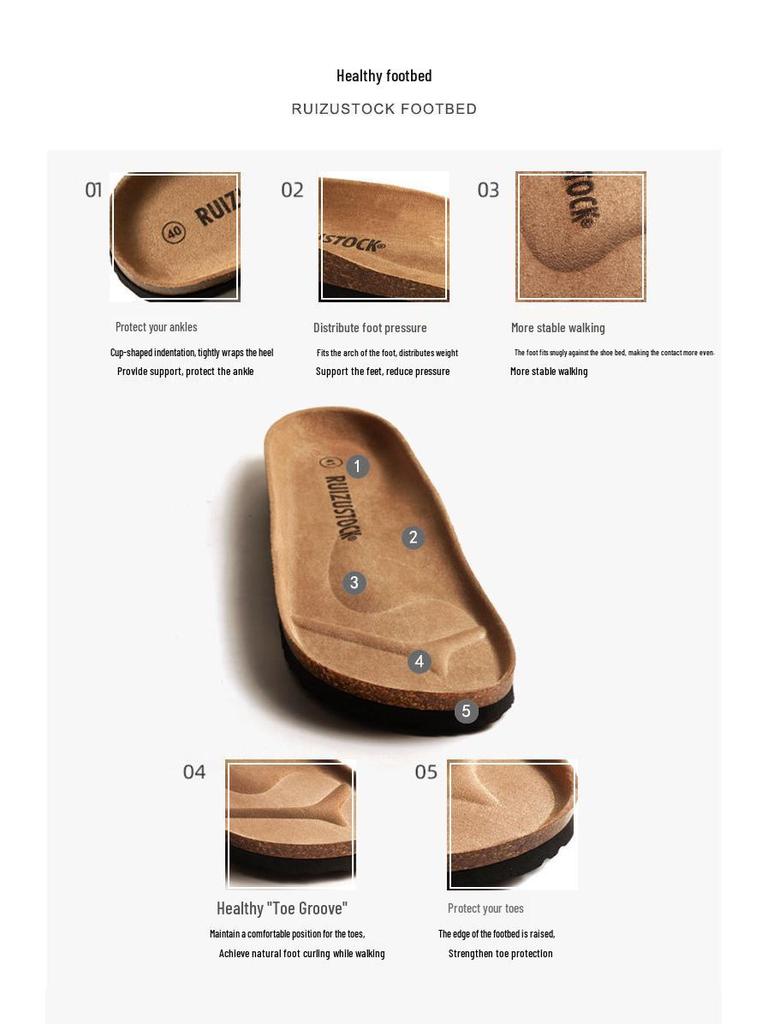 Papuci de vară cu plută în stil coreean și sandale de piele pentru bărbați și femei