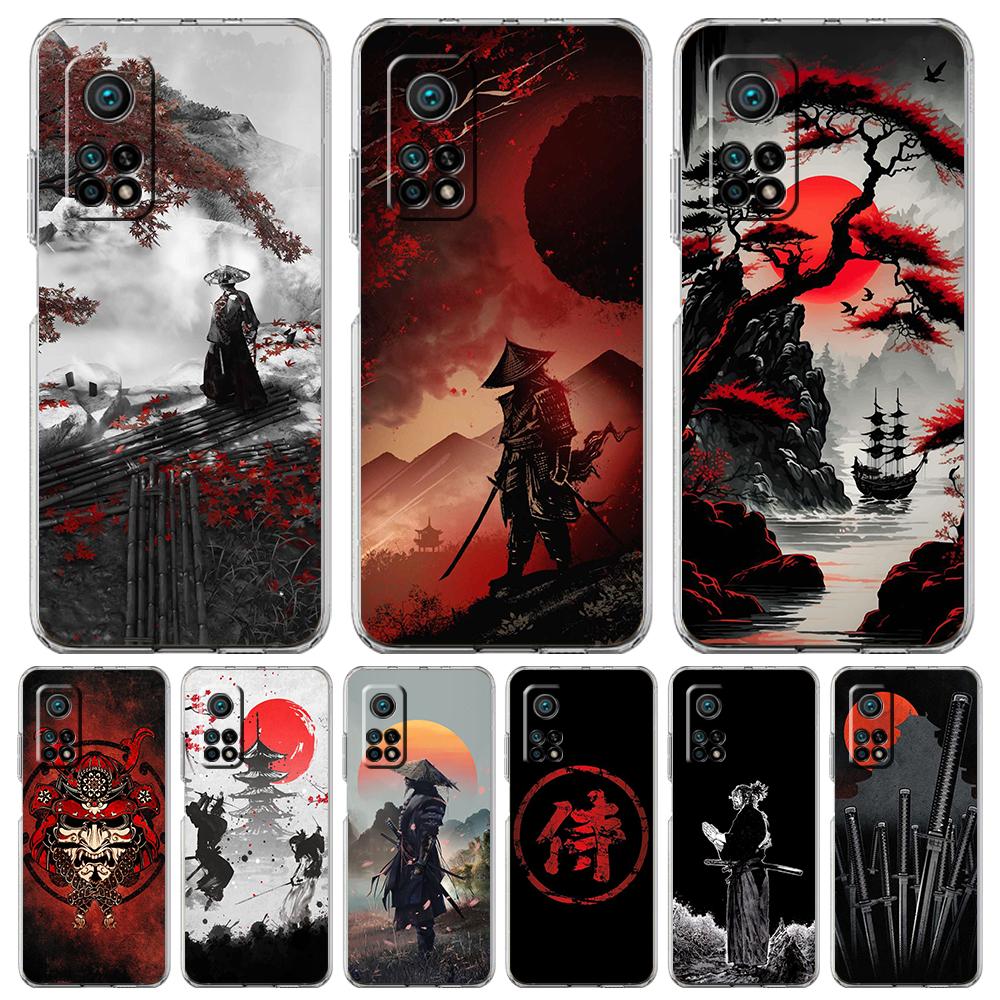 Japanese Bushido Samurai Phone Case For Xiaomi 14 13 12 Lite Mi 11 11X 13T 12T 11T For Poco X5 X4 X3 NFC F5 F4 M4 Pro 5G Cover
