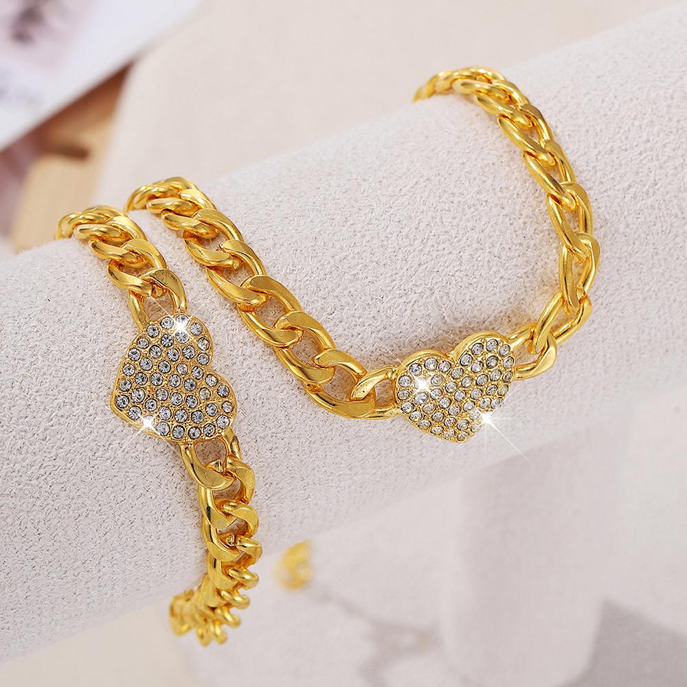 2 Pcs Chain Zircon Set, Classic & Fashionable For Women, Suitable For Party, Dating, Work, Holiday Wear
