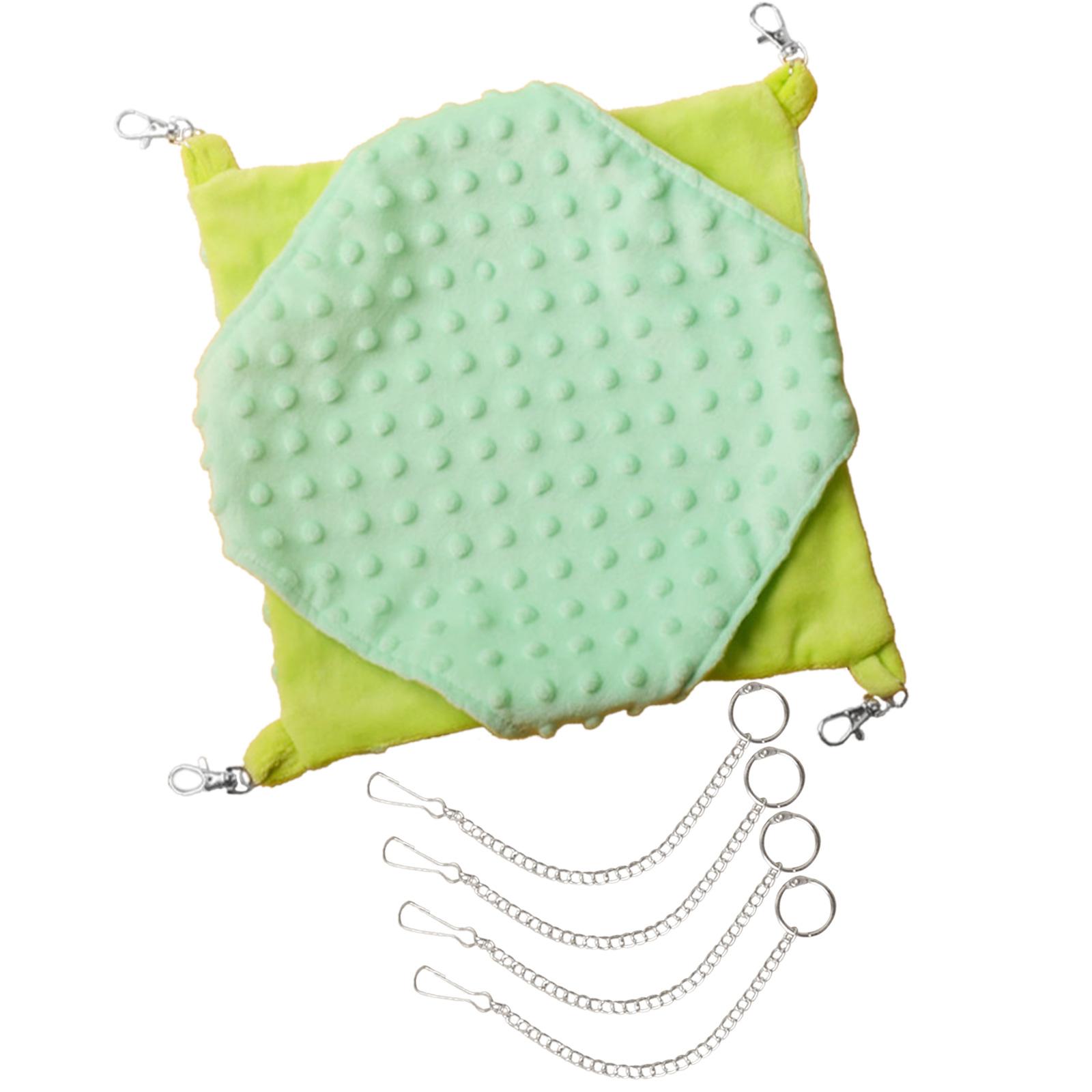 Sugar Gliders Bed Cage Hammock Small Animal Warm Bed House Cage Nest Hammock Soft Furry Bed Small Pet House L зелёный