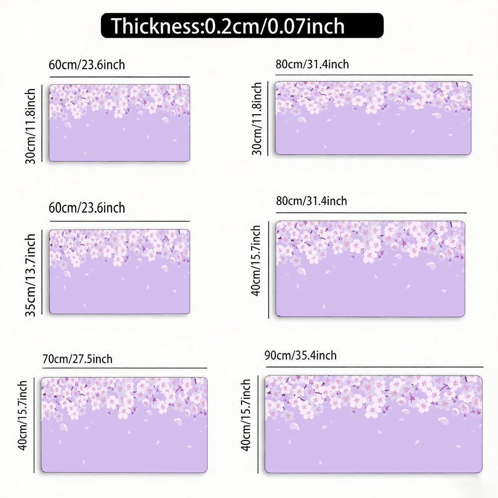 Blue Cherry Blossoms Mousepad Home Computer Table Large Pc Mouse Pad Art Sakura Keyboard Mause Rug Desk Mat Offices Accessories