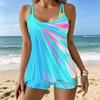 Women's Swimwear Tankini 2 Piece Swimsuit  Geometric  Pattern Print Vacation Bathing Suits