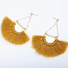Ethnic Style Fashion Fan-shaped Tassel Earrings Bohemian Earrings Personalized Ear Jewelry ARI