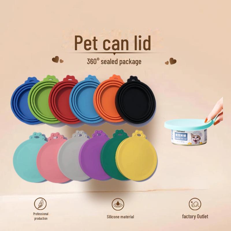

Силиконовая герметичная крышка для мисок для кошек и собак Can lid. spoon