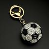 3D Soccer Keychain USA For Women Men Bling Rhinestone Canada Mexico Football Cup Keyring Souvenir Jewelry Accessory