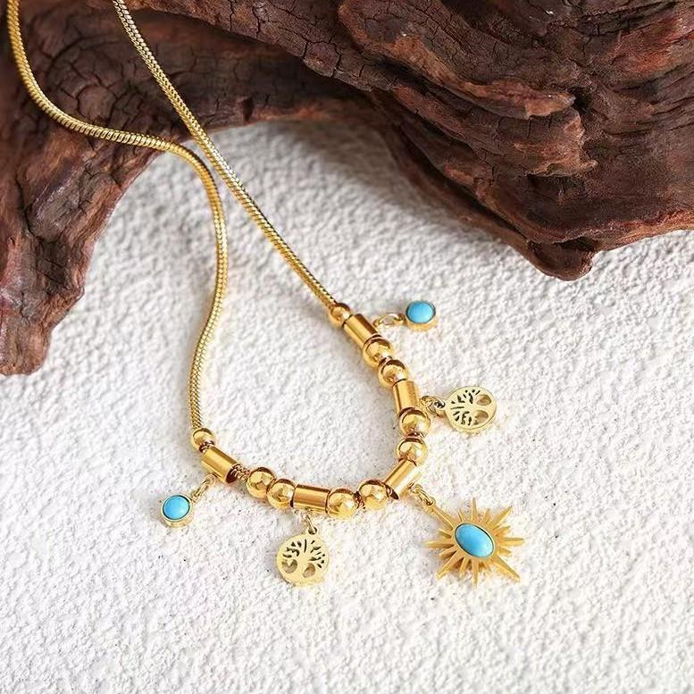 

JYL TS Bracelet Turquoise Life Tree Promotes Growth & Spiritual Balance necklace