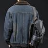 Men's 2025 Winter Lambswool Collar Denim Jacket - Thick, Warm, Cotton-Padded, Plus Size