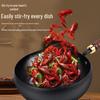 Zhangqiu Handgefertigter Antihaft-Eisen-Wok: 24CM Wok mit großem Bauch zum Pfannenrühren, für Gerichte, zum Schmoren & für Suppe.