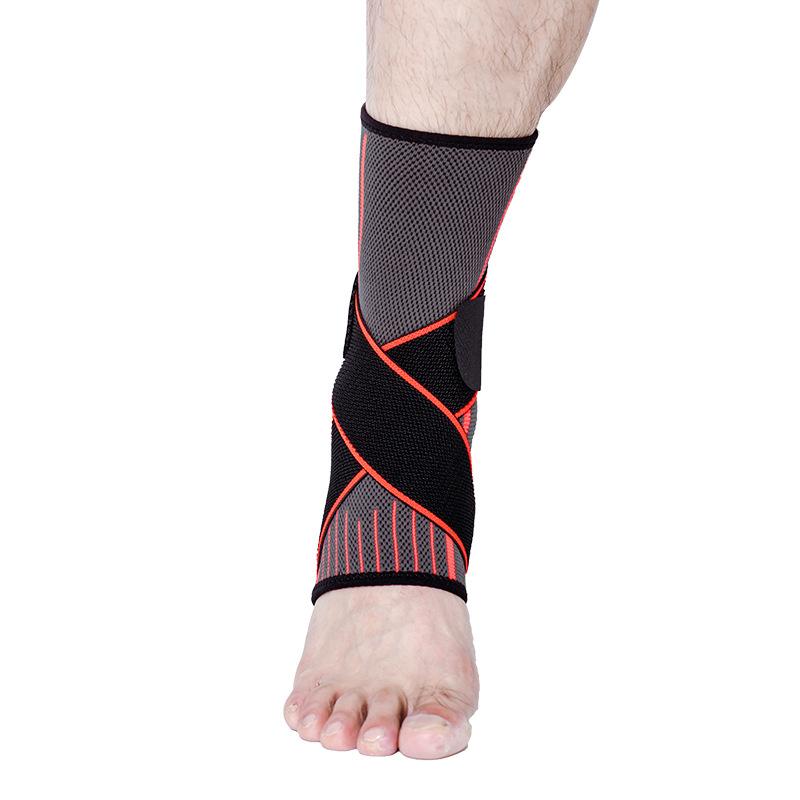 Un singur nailon pentru adulți, bărbați și femei, pentru fitness, tricotat, baschet, bandaj reglabil, presiune, exercițiu, protecție pentru glezne