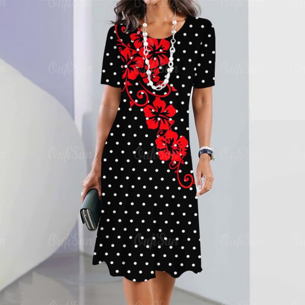 

Платье с цветным принтом, женская летняя одежда, повседневные платья с коротким рукавом, элегантные модные платья XL