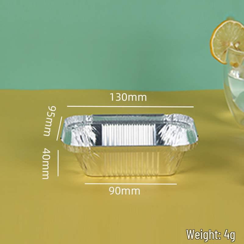 Aluminum Foil Square Baking & Grilling Bowl - Disposable Takeout Box