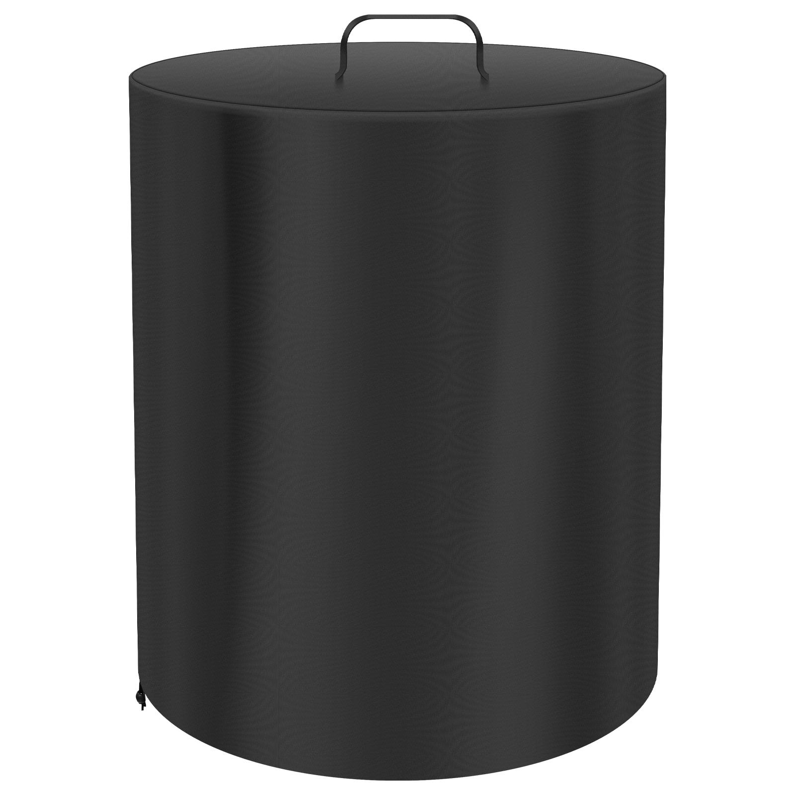 

Круглая крышка для уличного гриля, костровой чаши, печи, барбекю. Водонепроницаемая, прочная, из ткани 600D. Защитная крышка для электрического барбекю чёрный