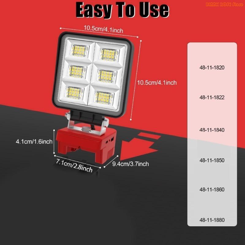 K1AE Easy Setup Compactly Work Light ABS Camping Lamp Shock Resistance 5200LM Lumen