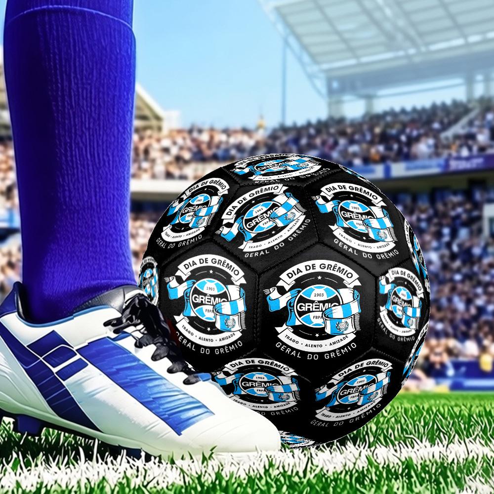 Olympique Football Crest Printed Size 5 Soccer Balls, Anti-Slip, Protective Football, Outdoor Sport, a Unique Gift Suitable for Him/her, Birthday