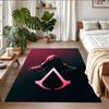 Anti‑Slip Crystal Velvet Floor Rug, Assassins Creed Design Carpet for Indoor Living Bedroom Home Decoration