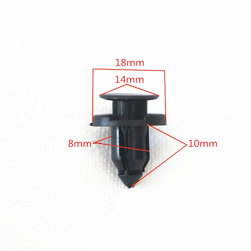 102050Pcs 8Mm Auto Fasteners Rivets Clips Car Bumper Door Panel Fender Liner Clips Retainer For Mitsubishi Honda Nissan