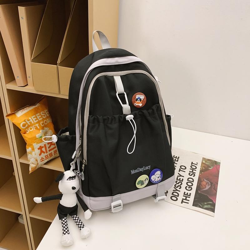 Japanese Niche Design Original High School Student Schoolbag Female Simple Junior High School Student Backpack Large Capacity Backpack