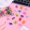 50 Stk Farverige Bjørne Trykknapper Gennemsigtig Harpiks Gummy Bear Trykknapper Søde Tommelfinger Trykknapper Dekorative Trykknapper Med En Æske Til Kontoret
