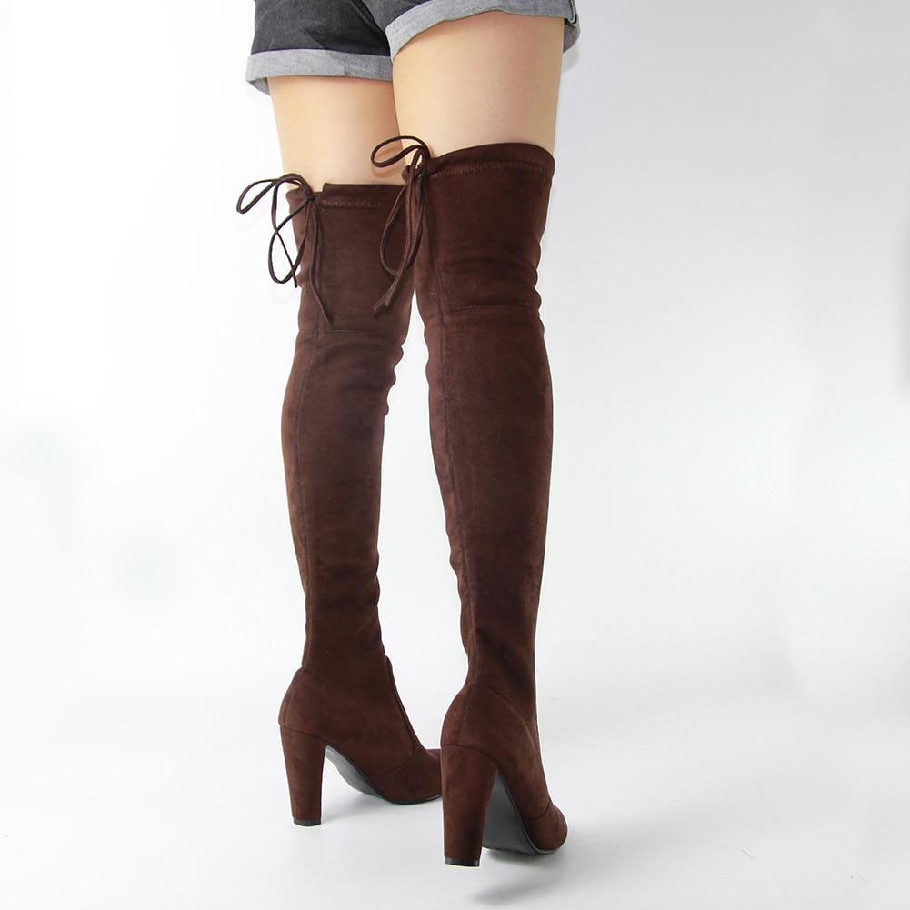 Zapatos de mujer Botas de mujer Tallas grandes 33-46 Botas de rodilla  Tacones altos Sexy Party Boots Zapatos de mujer comprar a buen precio —  entrega gratuita, reseñas reales con fotos — Joom