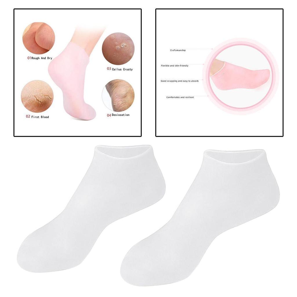 3x Soft Silicone Gel Socks Toe Socks Protection Foot Care Protector M