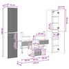 Bathroom Furniture Set 5 pcs Concrete Grey 33 x 34.5 x 160 cm