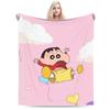 Crayon Shin chan Knitted Blanket Cartoon Flannel Throw Blankets Summer Air Conditioning Personalised Soft Warm Bedspread